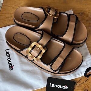 Larroudé Maui slide sandals